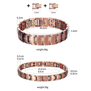 Energinox Fashion Wholesale Men <strong>Health</strong> Energy Power Bio Magnetic Therapy <strong>Copper</strong> <strong>Bracelet</strong> - Product Image 2