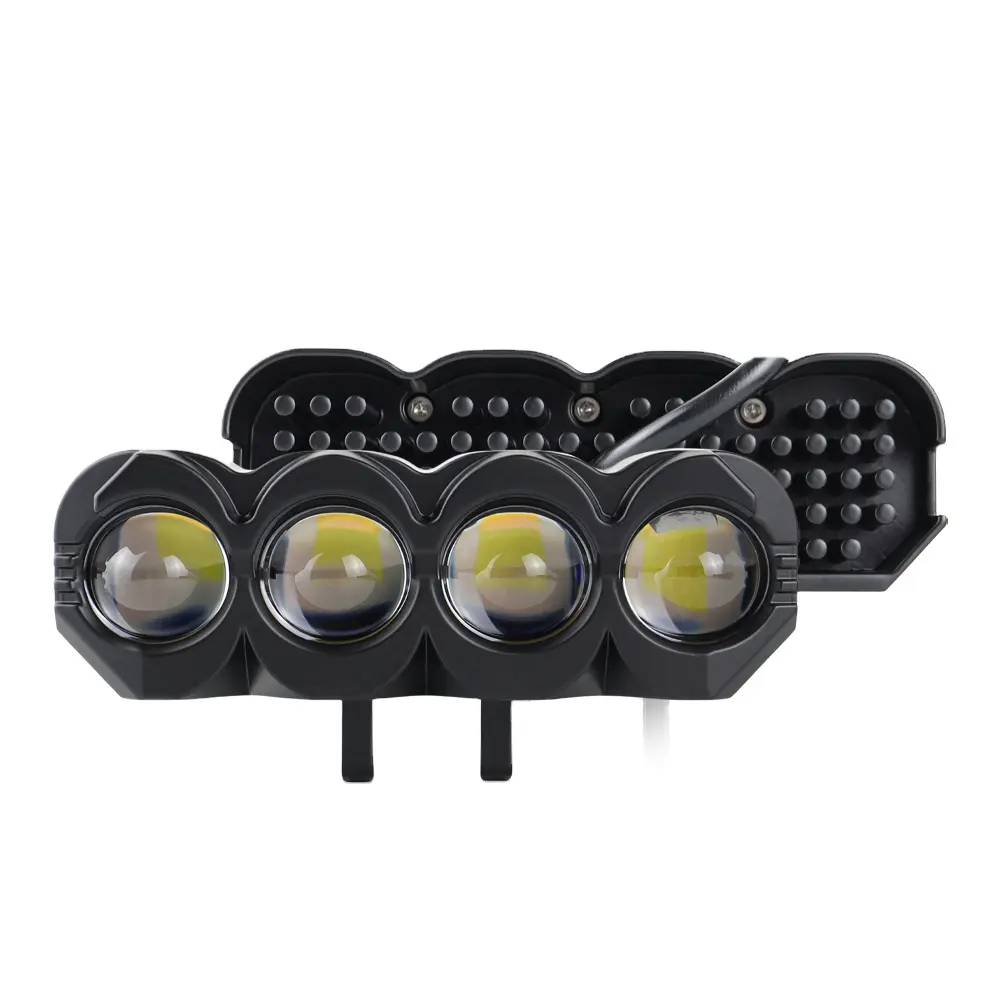 JHS yüksek kalite LED motor işık 4smd yüksek düşük işın sarı beyaz 4smd baykuş işık motosiklet oto aksesuarları için