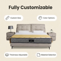 Cadre de lit moderne de luxe en cuir véritable souple avec sommier, design italien, écologique, durable, garantie 10 ans, très grand format