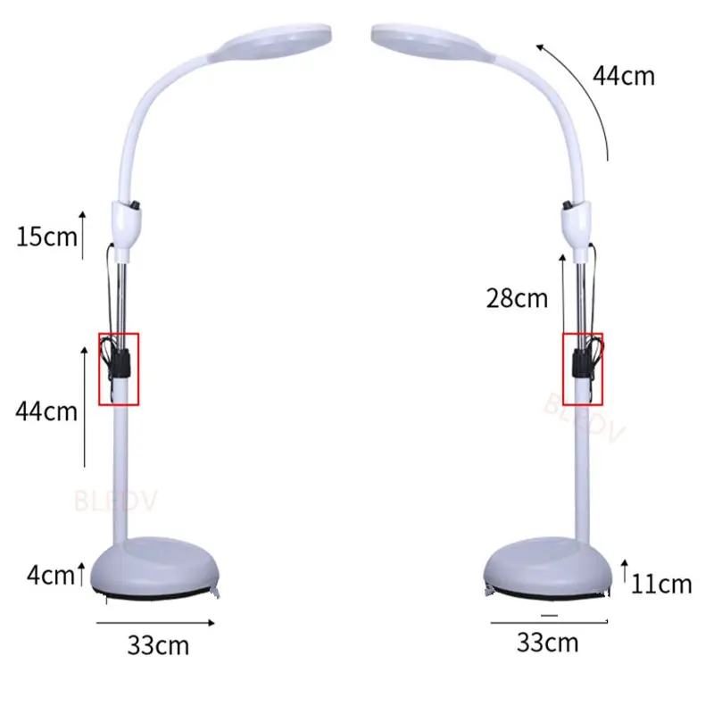 Beauty salon cold light magnifier cosmetic magnifying led lamp 5x medical equipments