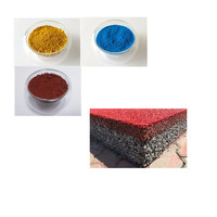 Pigment en poudre, colorant, oxyde de fer, couleur jaune noir bleu vert