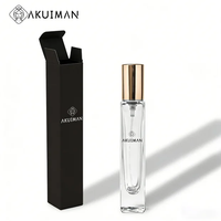 Flacon de parfum portable de 10 ml avec vaporisateur à pompe, emballage cosmétique en verre transparent, impression d'écran pour flacon vide
