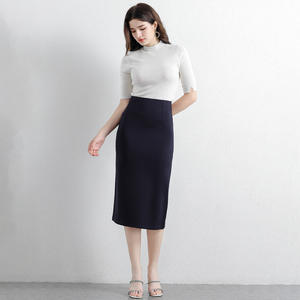 تنورة قلم رصاص بخصر مرتفع وطول متوسط مع بطانة، مناسبة لجميع المواسم، مصنوعة من قماش عالي الجودة، ملابس نسائية، تنانير نسائية بالجملة - Product Image 4