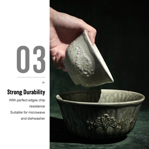 Tazón de Sopa de Fideos <span class=keywords><strong>Ramen</strong></span> de Porcelana Cerámica con Relieve Único, Venta Directa de Fábrica al por Mayor para Restaurantes y Servicios de Catering - Product Image 5