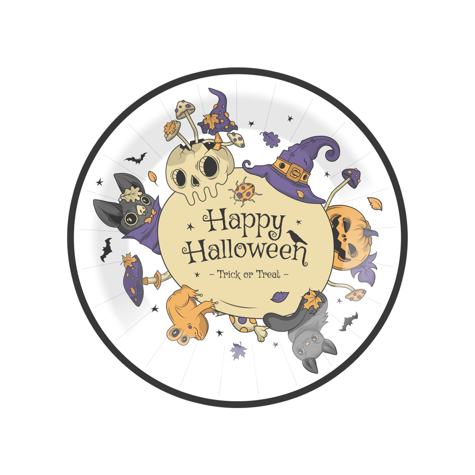 Plato de papel de 9 pulgadas * 8 unidades