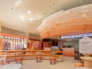 Custom Bakery Shop Interior Design Modern Coffee Shop Furniture Wooden Bar Counter Display Cabinet - Product Image 3
