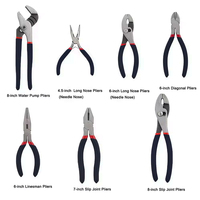 Jeu de 5 pinces multifonctionnelles avec monteur de lignes Pince coupante à long bec Pince à joint coulissant pour outils à main de réparation à domicile
