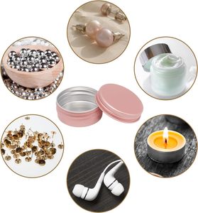 Emballages cosmétiques ronds en aluminium rose gold de 5g, 10g, 15g, 20g, 30g, 50g, 60g pour crème et poudre de thé - Product Image 4