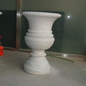 <span class=keywords><strong>Maceta</strong></span> de mármol blanco de estilo occidental tallada a mano de estilo europeo de alta calidad para decoración del hogar al aire libre - Product Image 1