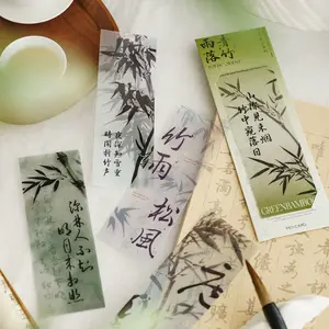 5 teile/paket Haustier wasserdicht chinesisches Lesezeichen orientalische Ästhetik Pflaumen blüten Orchideen Bambus und Chrysantheme Haustier Lese karte