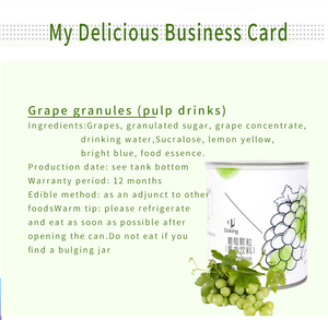 2022 Bán Chạy Trà Sữa Nguyên Liệu Đóng Hộp Hạt Nho Trái Cây Hữu Cơ Mứt Bột Giấy Nước Sốt Bóc Vỏ Và Hạt Nho Ngon Ngọt - Product Image 6