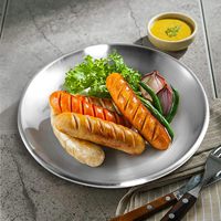 Plats de dîner en acier inoxydable de vente chaude, servant des assiettes de camping pour le camping