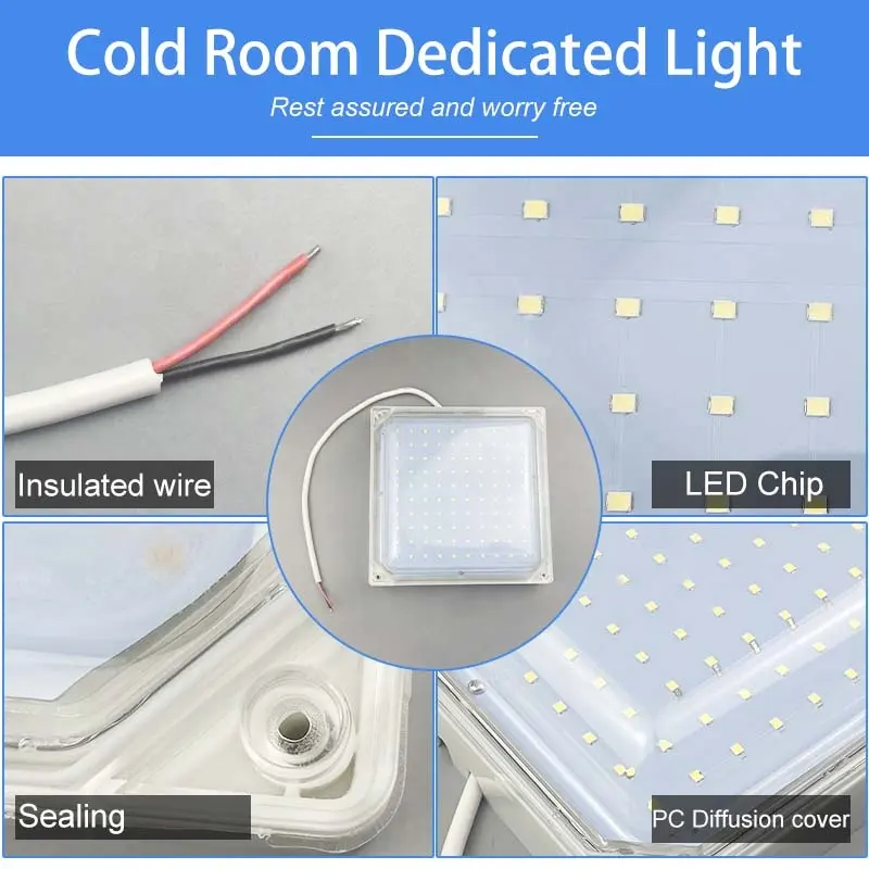 Lampu dingin ruangan, lampu dingin kamar mandi LED, gudang, anti air, suhu rendah, 110V 60hz 20W