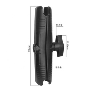 2.25" AMPS Round Base to 100x100VESA Plate with 33cm Long Double <b>Socket</b> Arm for Heavy Duty Forklift/Tractor for Ram Mounts - Product Image 5