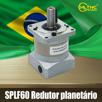 Réducteur de vitesse planétaire SPL60 60mm en stock au Brésil, rapport 4:1-70:1, faible bruit, couple élevé, avec bride pour moteur servo 400W, routeur CNC