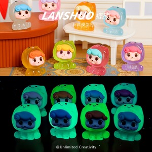 Figuras Mini Q de Lanshuo, Muñecos de Resina Plástica que Brillan en la Oscuridad, para Manualidades Infantiles, Decoraciones DIY, 8-13 Años, Primavera 2026 - Product Image 1