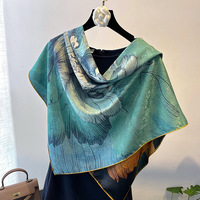 Écharpe de luxe en pure soie de mûrier 110*110CM, double face, imprimé à pois, en gaze gaufrée, foulard pour femme, été