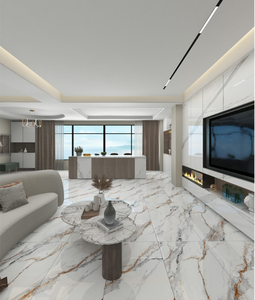 Lujosas Baldosas Cerámicas Blancas con Aspecto de Mármol de 60x120 cm, Diseño Moderno para Paredes de Baños, Salas de Estar de Hoteles, Pisos de Dormitorios - Product Image 5