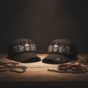 Pré-vente Édition Halloween : Casquette de baseball en daim brodé doublée de soie et de satin, style streetwear 'Look at Me', personnalisable - Product Image 2