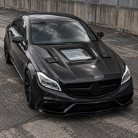 Couvre-moteur en fibre de carbone transparente compatible avec Mercedes-Benz Classe CLS W218 CLS300 CLS350 CLS63, pièce de modification