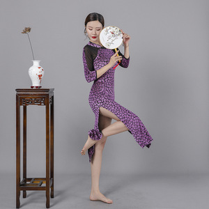 ชุดเดรสฝึกซ้อมแขนยาวสไตล์จีน, ชุดเดรสเต้นคลาสสิกฤดูใบไม้ร่วงและฤดูหนาว - Product Image 3