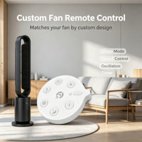 Télécommande Ronde OEM ODM avec Logo et Boutons Personnalisés, Code Roulant, Contrôle Longue Portée 20m IR/RF433 pour Ventilateurs de Refroidissement