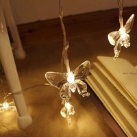12M 100LEDs Guirlande Solaire Colorée IP44 Évalué pour Extérieur Vacances Garden Party Décor De Noël-Papillons Fée Éclairage