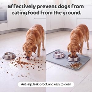 Tapis en silicone pour animaux de compagnie, tapis antidérapant pour nourriture pour chien et chat, tapis d'alimentation pliable pour animaux de compagnie, tapis imperméable pour l'intérieur, l'extérieur et les voyages - Product Image 2