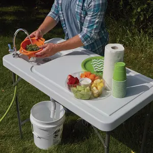 Table Hot Selling Plastic Foldable Fish Cleaning Table For Party And Events