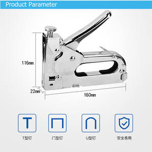 Pistola <span class=keywords><strong>de</strong></span> Grapas Manual <span class=keywords><strong>de</strong></span> Grado Industrial GS, Engrapadora <span class=keywords><strong>de</strong></span> Madera 3 en 1 <span class=keywords><strong>de</strong></span> Alta Resistencia para Puertas, Clavos en Forma <span class=keywords><strong>de</strong></span> T y U - Product Image 2