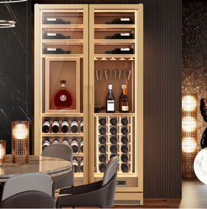 Réfrigérateur en acier inoxydable à double étage transparent avec contrôle LED pour boissons de magasin - Product Image 5