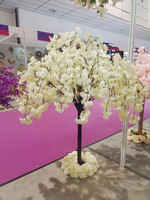 S004 8ft 10ft décor de mariage grand petit rose blanc Faux soie arbres Sakura centre de table Faux arbre de cerisier artificiel