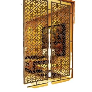 Venta caliente decoración restaurante particiones patrón personalizado interior de metal decorativo particiones partición de la habitación ideas - Product Image 1