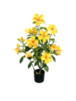 Arbre d'hibiscus artificiel personnalisé, fleurs en pleine floraison, décoration pour la maison et les projets commerciaux, OEM ODM
