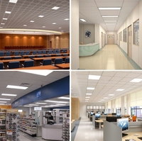 Panneau lumineux à LED 60x60 Éclairage intérieur encastré carré Prix d'usine pour plafond de bureau à domicile