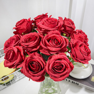 Rosas Artificiales, Ramo de Flores de Seda Hecho a Mano, Estilo Clásico, Decoración para Bodas y Hogar, Accesorio para el Día de San Valentín - Product Image 3