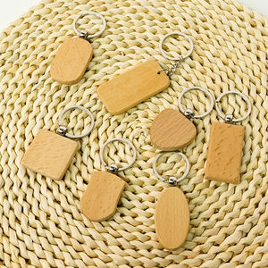 Portachiavi Rotondo in Legno di Bambù Intagliato, Campione Gratuito, Ideale per Regali di Compleanno - Product Image 1