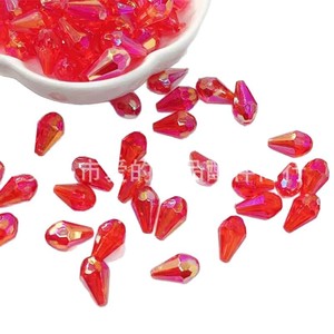 Perles acryliques en forme de goutte d'eau 9x13mm couleur AB transparentes pour la fabrication de bijoux, perles en vrac, origine Yiwu - Product Image 5