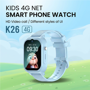 นาฬิกาสมาร์ทวอทช์เด็ก K26 รุ่นฮิตขายดีปี 2026 รองรับเครือข่าย 4G โทรวิดีโอคอลความคมชัดสูง ระบบติดตาม GPS ปุ่ม SOS แบตเตอรี่ 700mAh กันน้ำ - Product Image 1
