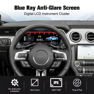 NaviHua Nouveau design pour Ford Mustang 2015-2024, tableau de bord numérique pour voiture, écran LCD de 15,8 pouces, compteur de vitesse automobile, cockpit virtuel - Product Image 6