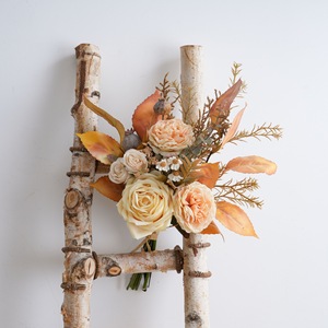 Bouquet de fleurs artificielles CallaFloral, roses mélangées, en mousse plastique, avec fil de fer, style nordique, décoration de mariage et de maison - Product Image 2
