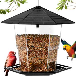 Mangeoires rétractables Petdom pour oiseaux, à suspendre en extérieur, avec fonction de distribution de graines sauvages, pour la décoration de jardin et de cour - Product Image 1