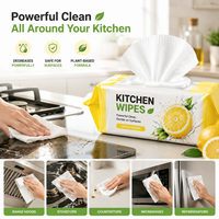 Toallitas Desengrasantes Ecológicas para Cocina con Logotipo Personalizado, para Limpiar Microondas, Estufas y Encimeras - Fábrica OEM