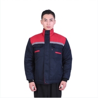Al por mayor, mono de trabajo unisex de algodón cálido, impermeable, reflectante, con estampado por transferencia térmica, para fábrica y almacenamiento en frío, con protección contra pinchazos