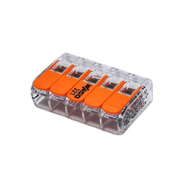 Connecteur de bornier Wago à connexion rapide de marque originale, 450V 32A, matériau PA66, distribution d'alimentation pour câble de 4mm, modèle 221-415