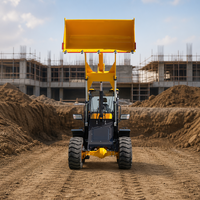 Kompakter Radlader für Baustelle und Landwirtschaft, 2000kg Nutzlast mit 3500mm Auskipphöhe für Erdarbeiten