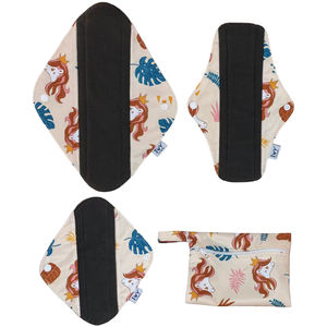 女士月经用护垫 可重复使用布质卫生巾 女士可重复使用卫生巾 可水洗卫生巾 卫生巾 - Product Image 1