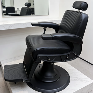 Minimalist Streamline Salon Chair With Heavy Aluminum Alloy Frame Semi Recline Function For Luxury Chain Salon Beauty Salon Furn - Product Image 5