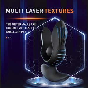 <span class=keywords><strong>Vibrator</strong></span> Anal bergetar, Dilator Anal tiup, <span class=keywords><strong>Vibrator</strong></span> kendali jarak jauh dengan 10 mode getaran, pelatih pijat prostat pria - Product Image 3
