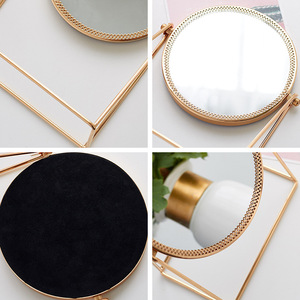 <span class=keywords><strong>กระจก</strong></span>แต่งหน้าสำหรับโต๊ะเครื่องแป้ง,<span class=keywords><strong>กระจก</strong></span>กลมตกแต่งเฟอร์นิเจอร์กระจกแต่งหน้าสีโรสโกลด์ - Product Image 4